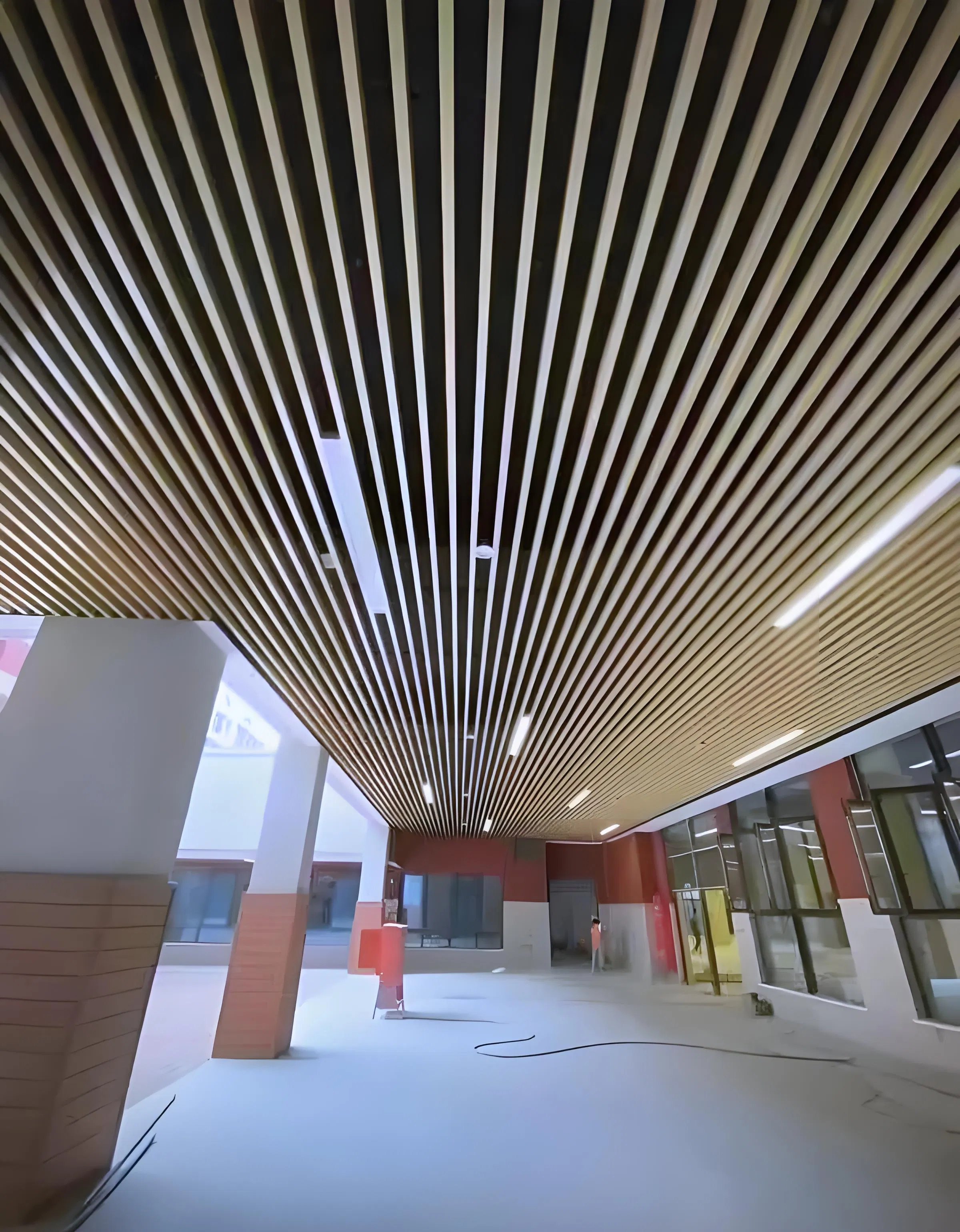 Aluminum Baffle Ceiling System - Linear Suspended Metal Acoustic Baffles