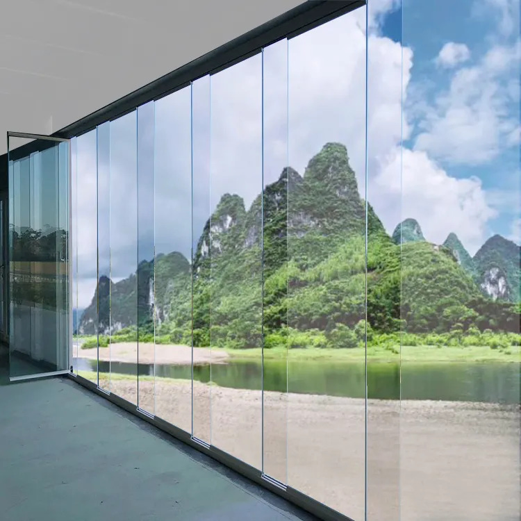 Acoustic Commercial Interior Cubicle Room Divider Aluminum Tempered Glass Office Partition Wall