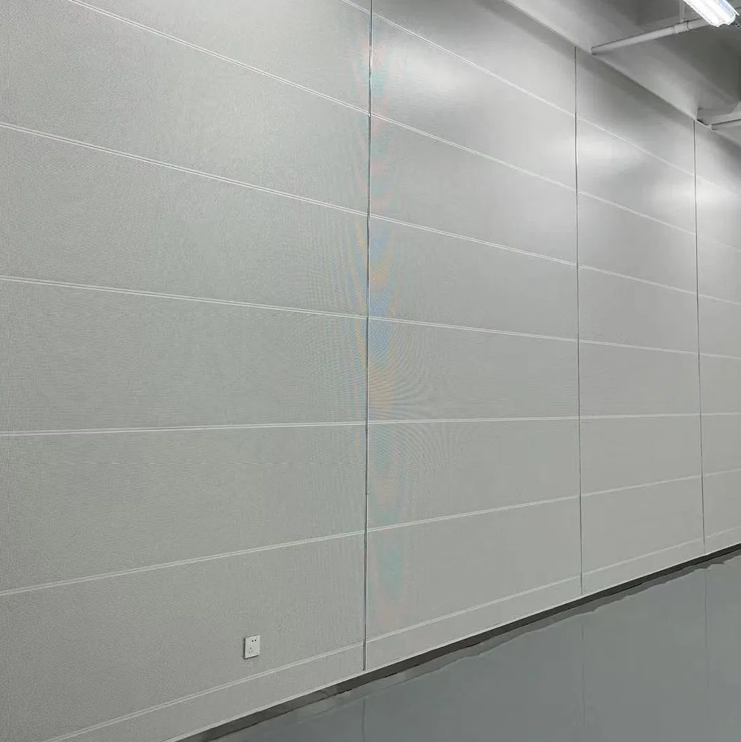 Prefabricated Wood Pattern Aluminium Perforated Acoustic Wall Panel Sound Absorption