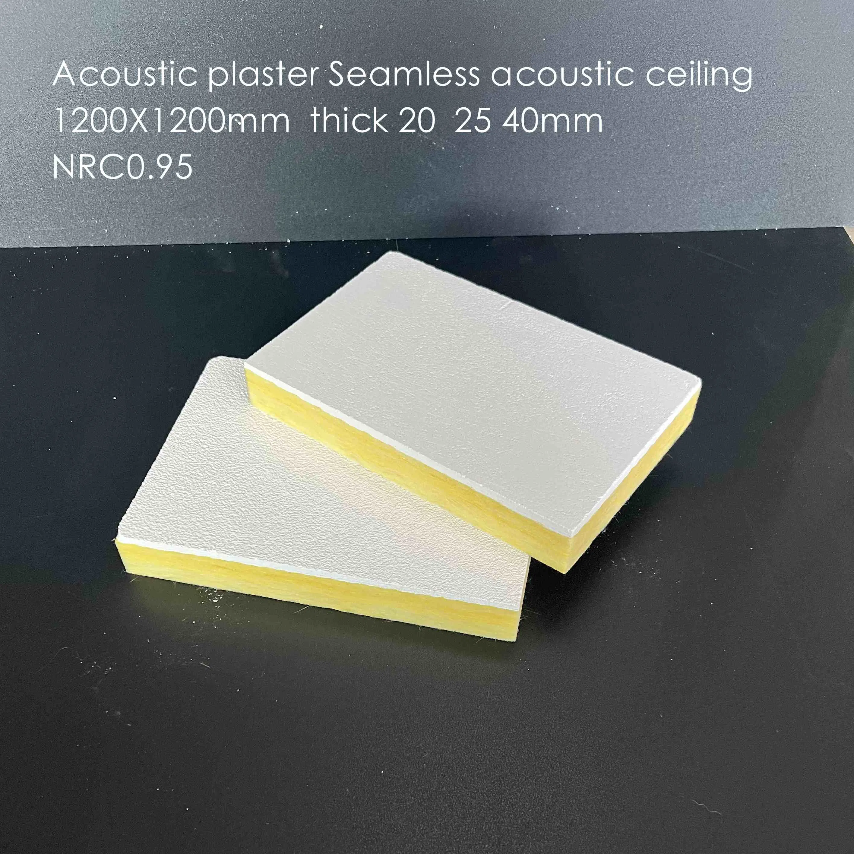 Mineral Wool Ceiling Panels Acoustic Plaster Seamless Sound Absorption Ceiling System