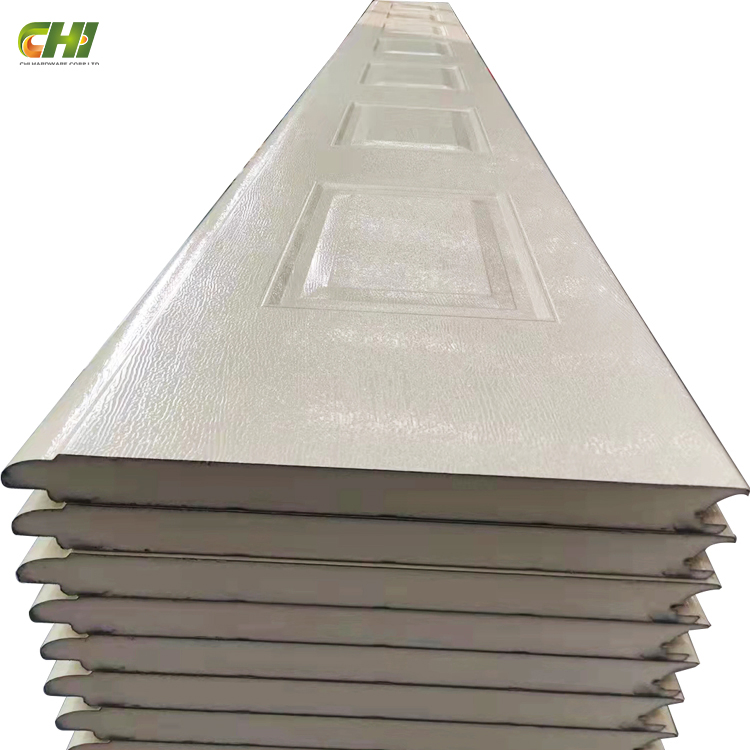 MDF Tongue and Groove Precast Concrete Panel Groove Wooden Polyester Acoustic Pipe Wall Raised Panel Steel Garage Door Press