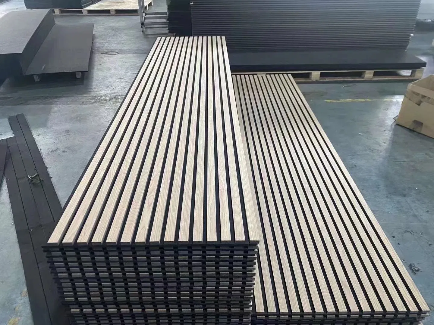 Building Material Foam Acoustic Sound Absorbing Board 3D MDF Wood Veneer Slat Panels