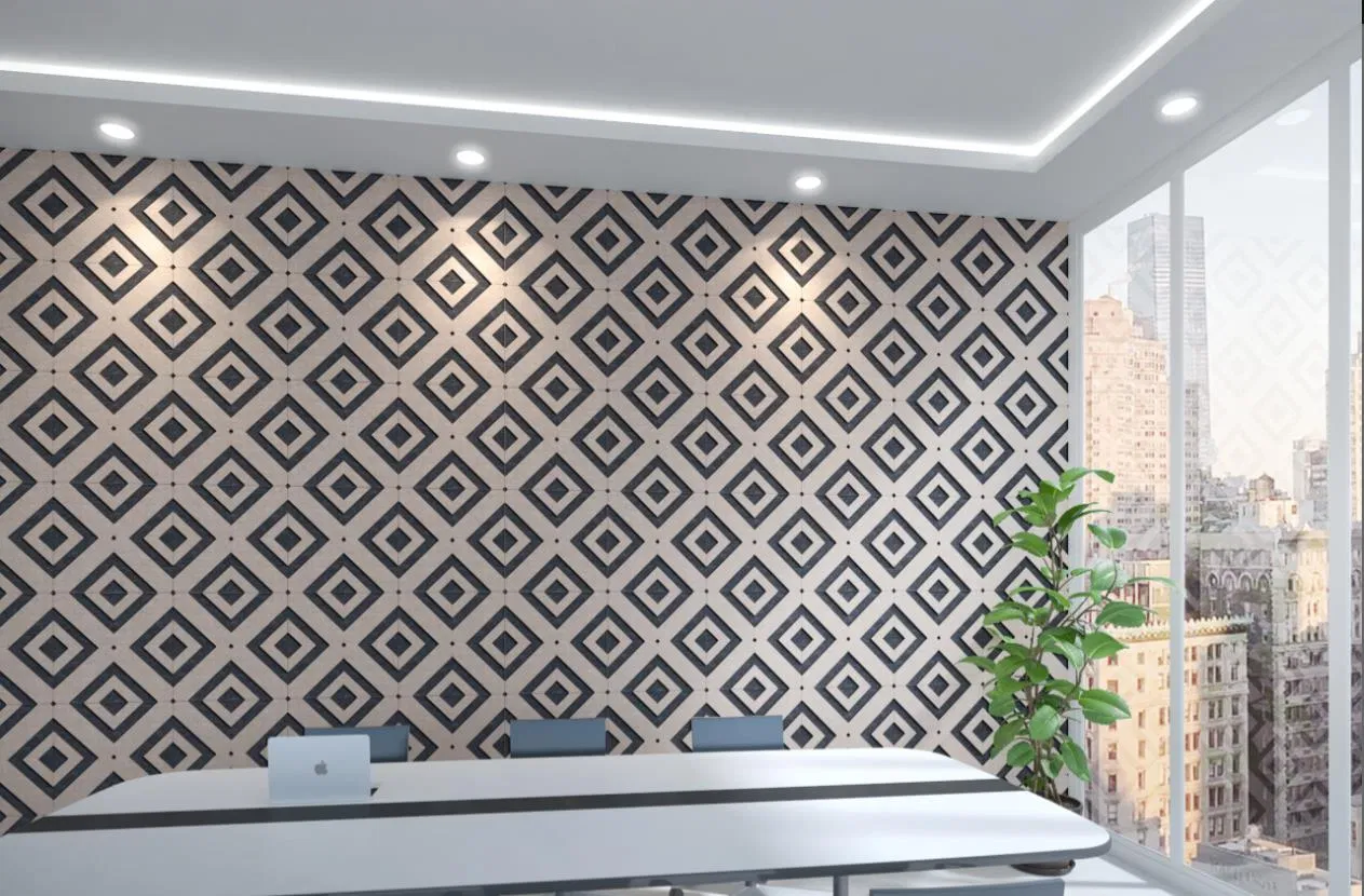 Bubos 3D Wall Square Wall Acoustic Diffuser Ceiling Board Sound Absorbing High Density Decorative Acoustic Panel