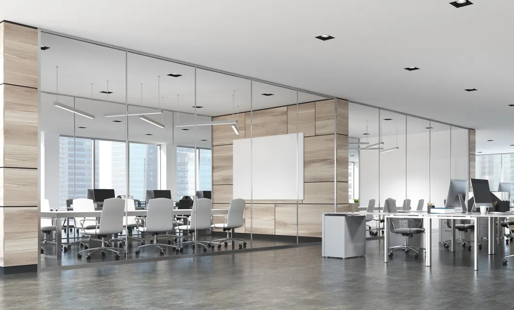 Single Glazed Frameless Office Partitions