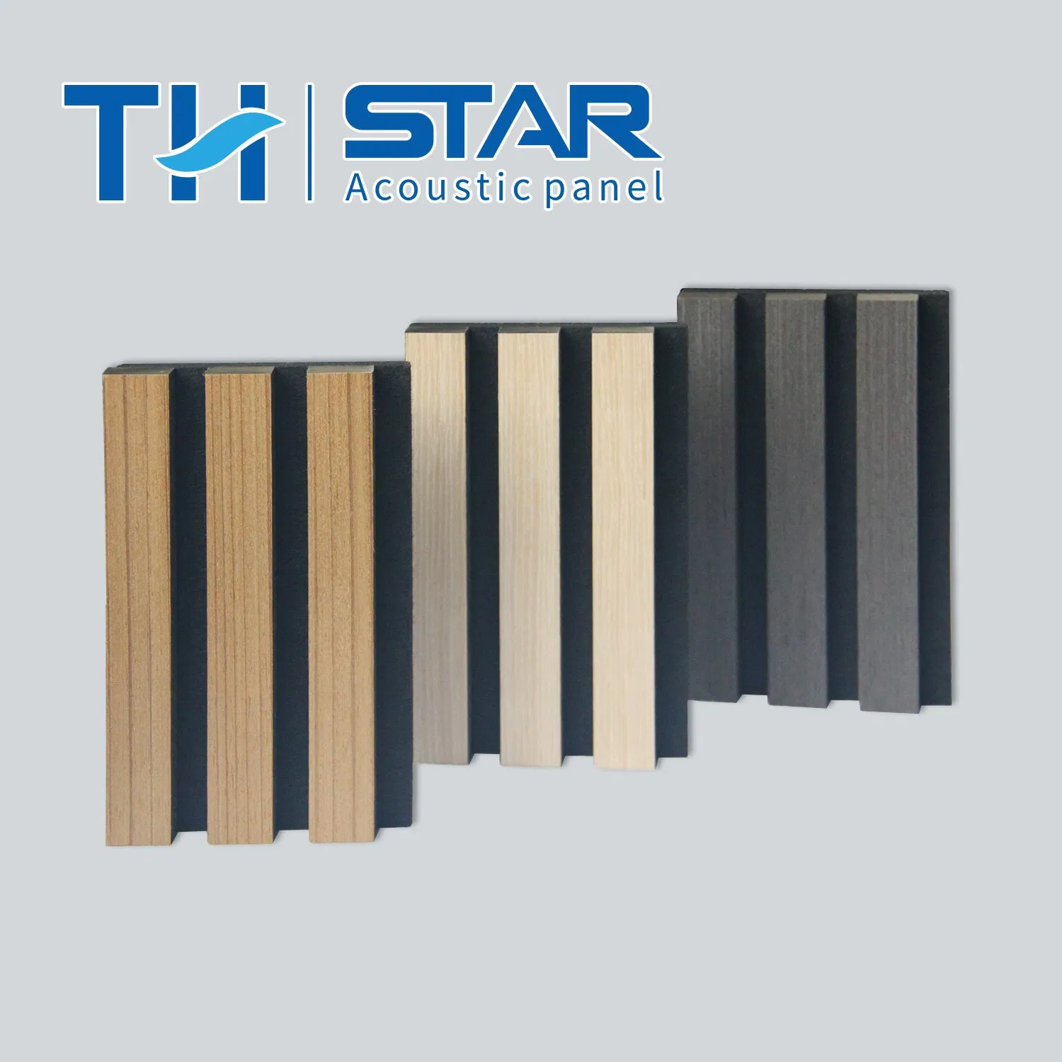 3D Rustic Design Diffuser Sound Proof Akupanel Polyester Fiber Wooden Slats Acoustic Wood Wall Panel