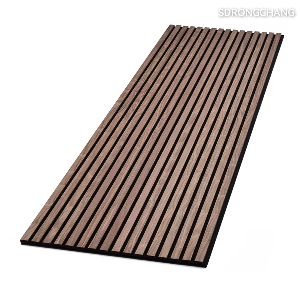 E0 Interior Sound Diffuser Insulation Wood Slat Wall Plank Board Acoustic Panel