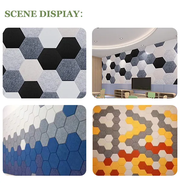 Polyester Fiber Hexagonal Sound Absorption 3