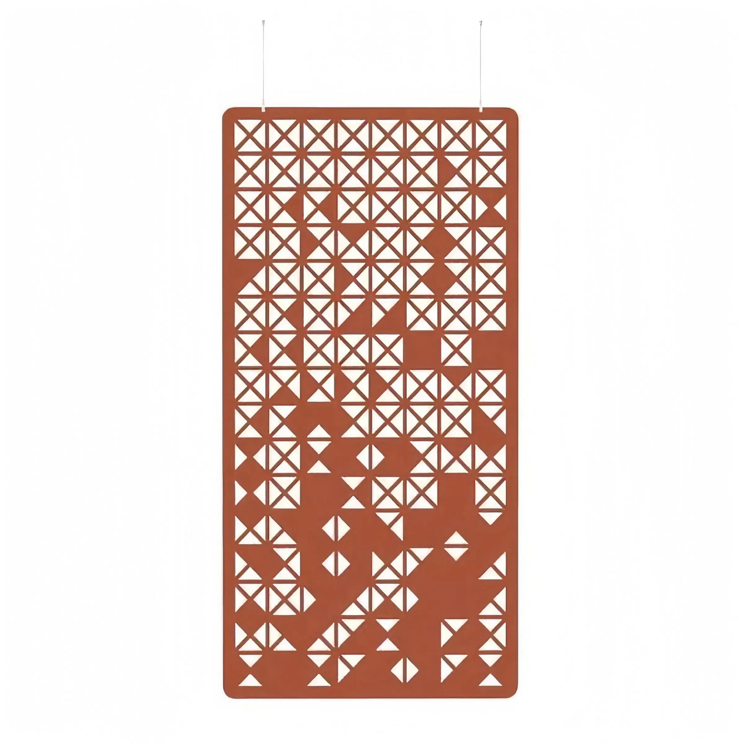 Custom Edge Detail Pet Felt Acoustic Hanging Divider Panel Sound Absorption Partition Screen Fabric Wrapped Frame Supplier OEM