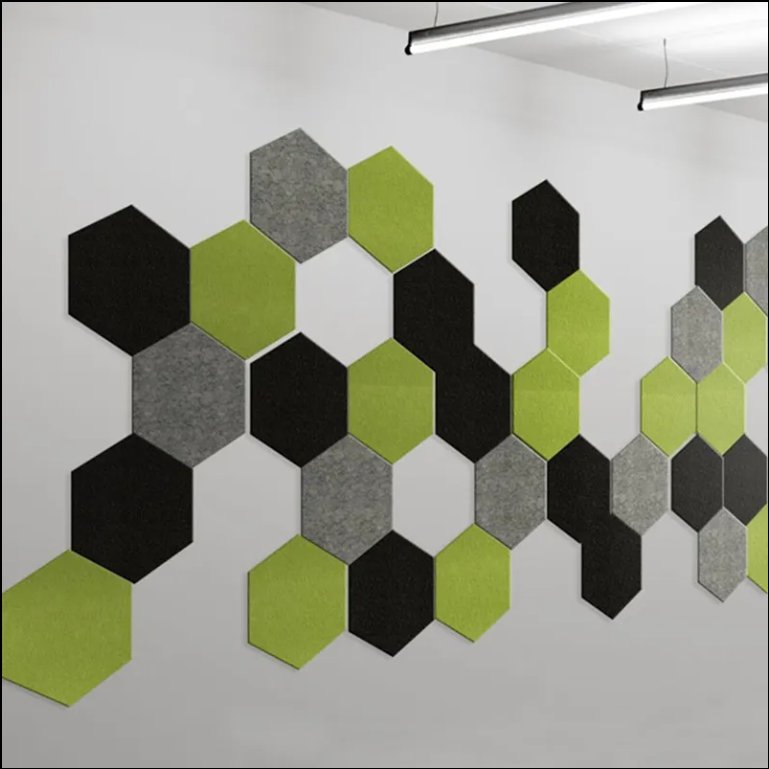 High-Quality Hexagonal Wood Polyester Hexagonal Sound Insulation Board Decorative Sound Insulation Board