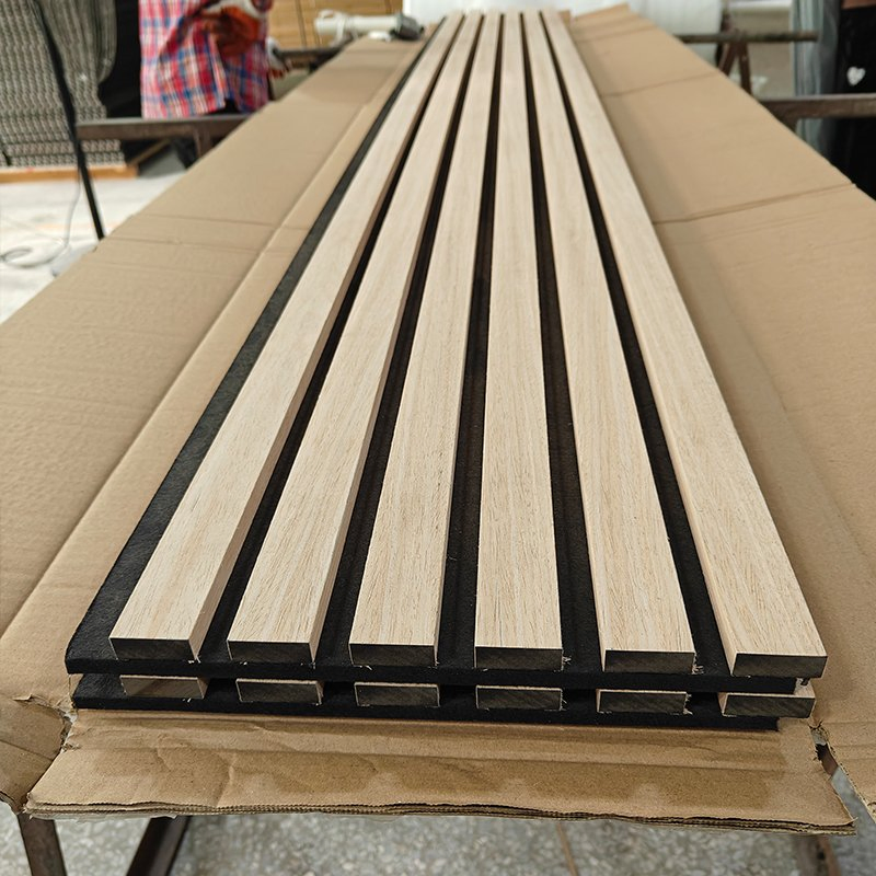 Akupanel Fireproof Beautiful 270cm Long Wood Acoustic Diffuser Wall Panels for Studio