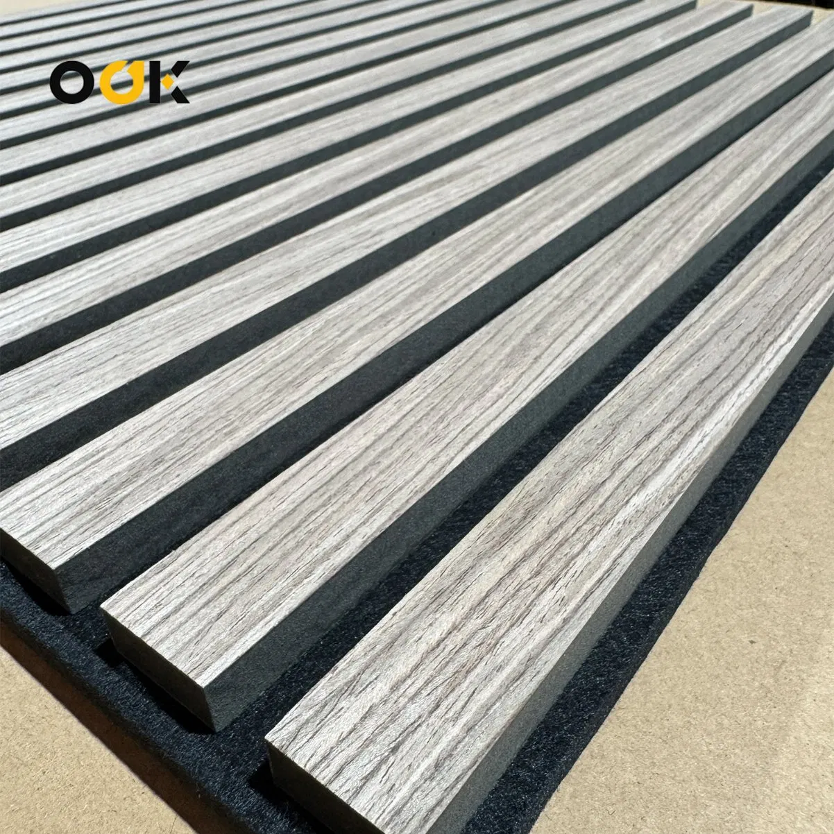 2026 Acoustic Soundproof WPC 3D Slat Wall Panel Interior Decoration Sound-Absorbing Panels Manufacture Price Polyester Fiber Decorative Panel Akupanel