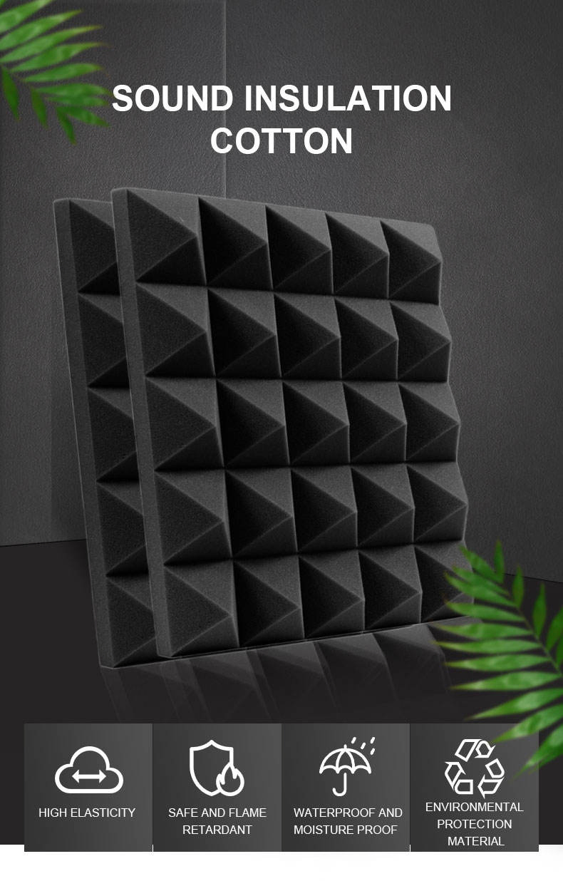 Sound Absorbing Acoustic Panels Foam Acoustic Self Adhesive Wall Panel Soundproof Room