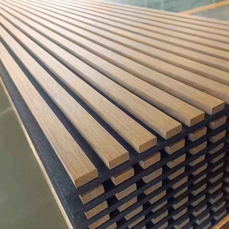 Hot Sale Cheap Low Price High Quality 2400*600*21mm Soundproof Walnut Wood Slat Acoustic Panel for Hotel