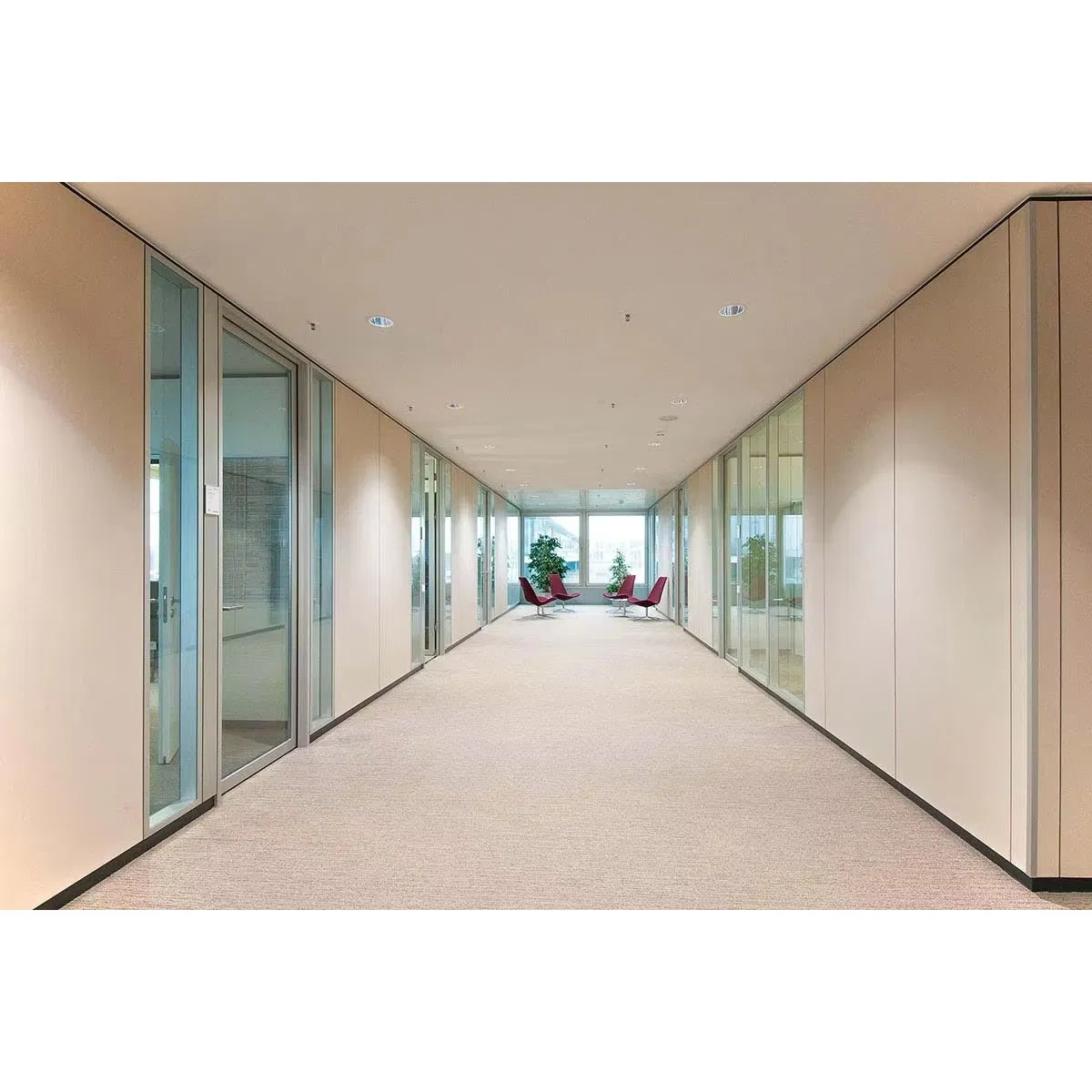 Easy Installation Acoustic Office Wall Partition HPL Finish Office Solid Partition Wall