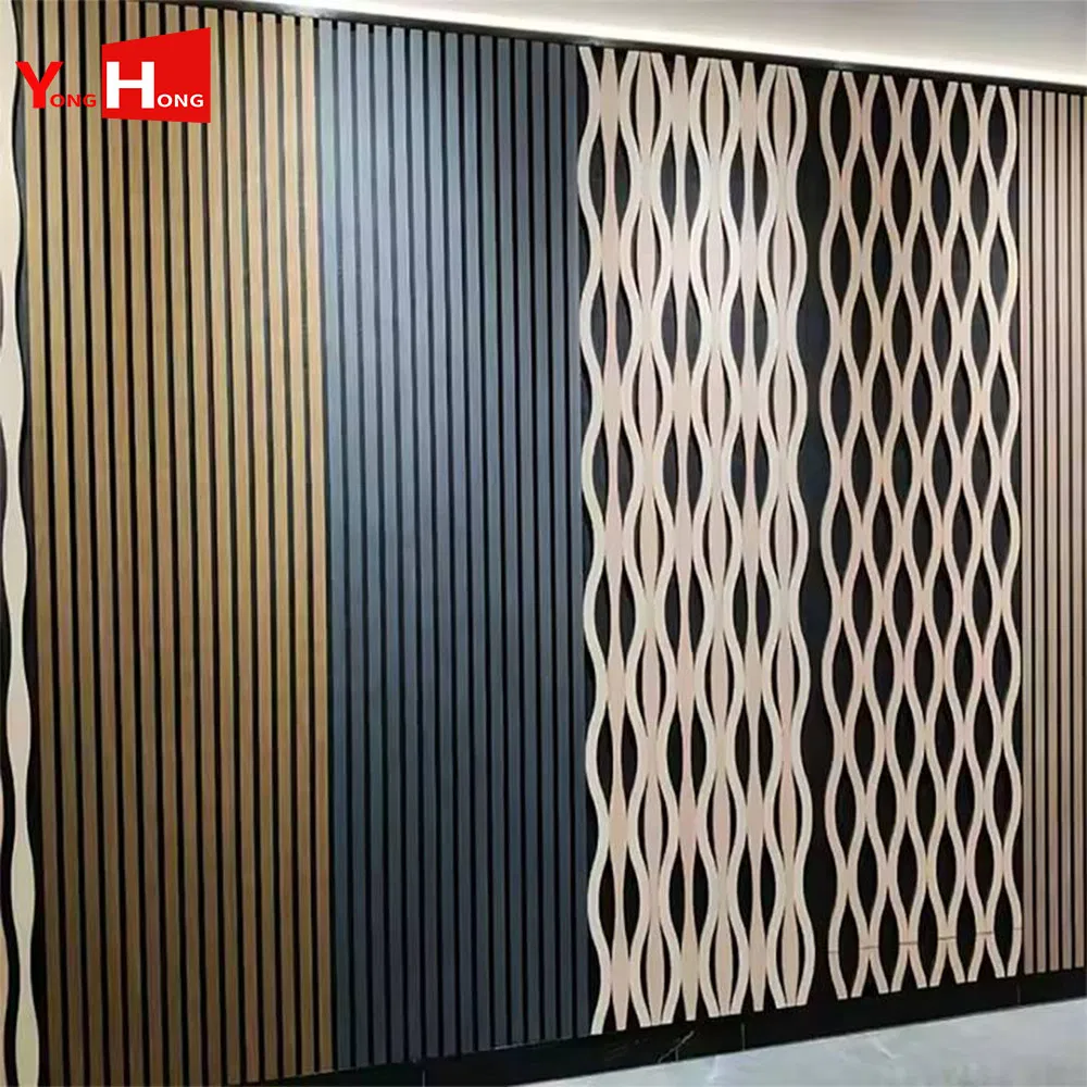 Decoration Material Acoustic Bamboo Wall Foam Ceiling Perforated Sound Absorbing Fabric Wooden Panel