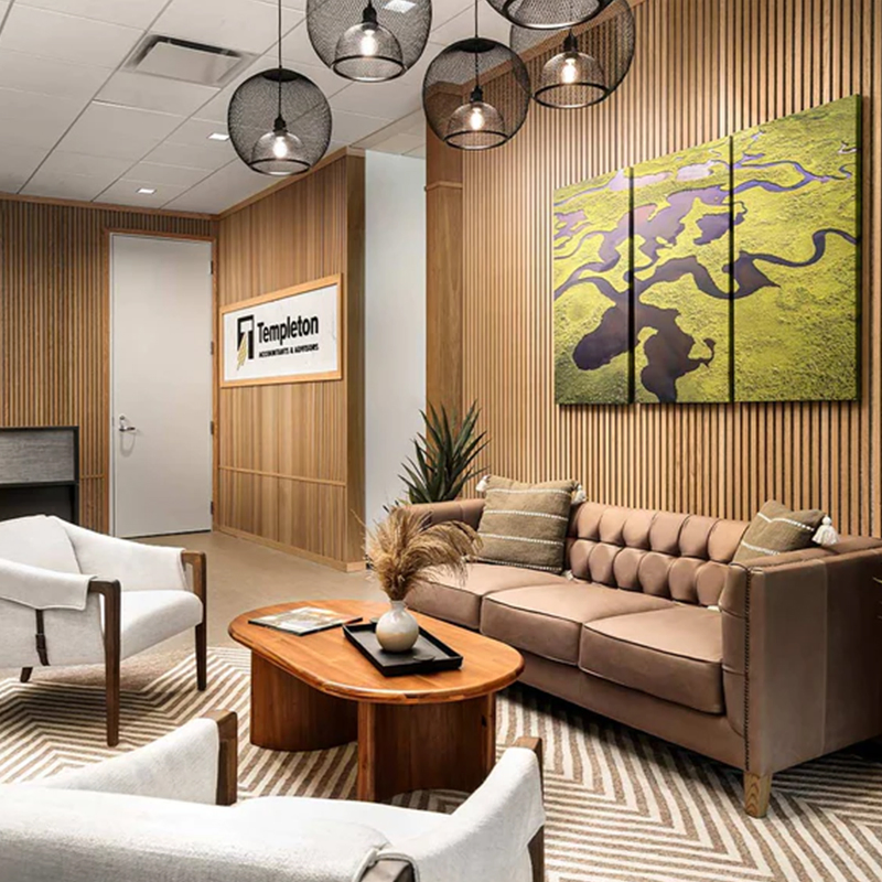 Akupanel Fireproof Beautiful 270cm Long Wood Acoustic Diffuser Wall Panels for Studio