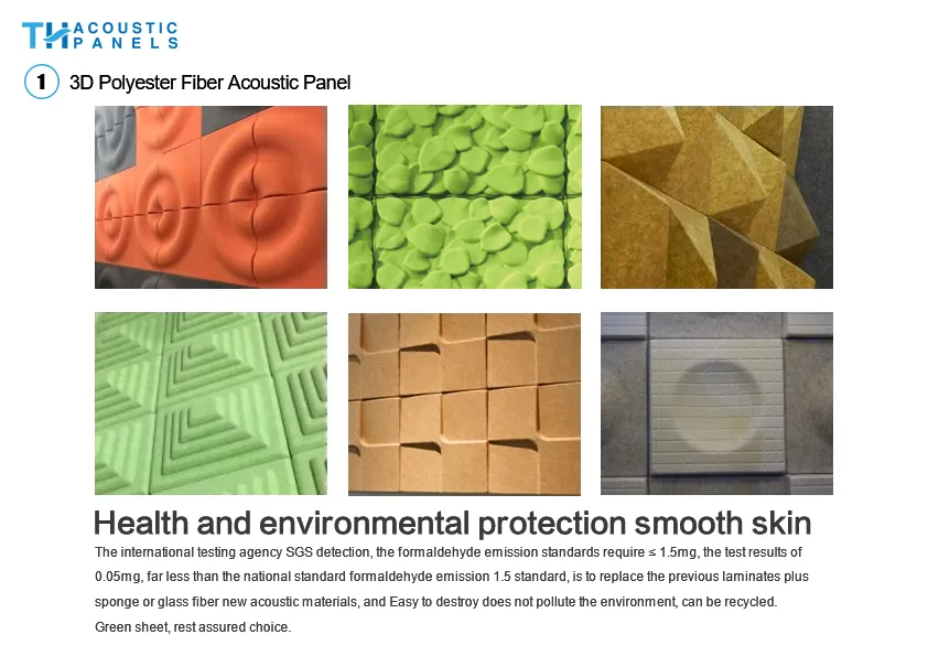 Eco Friendly Building Materials Decorative 3D Acoustic Panel