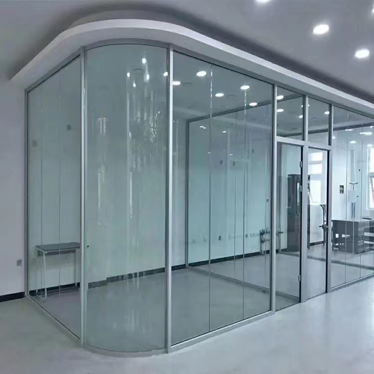 High-Grade Acoustic Isolation Freestanding Office Wall Partition Interior Decorative Conference Room Dividing Glass Wall
