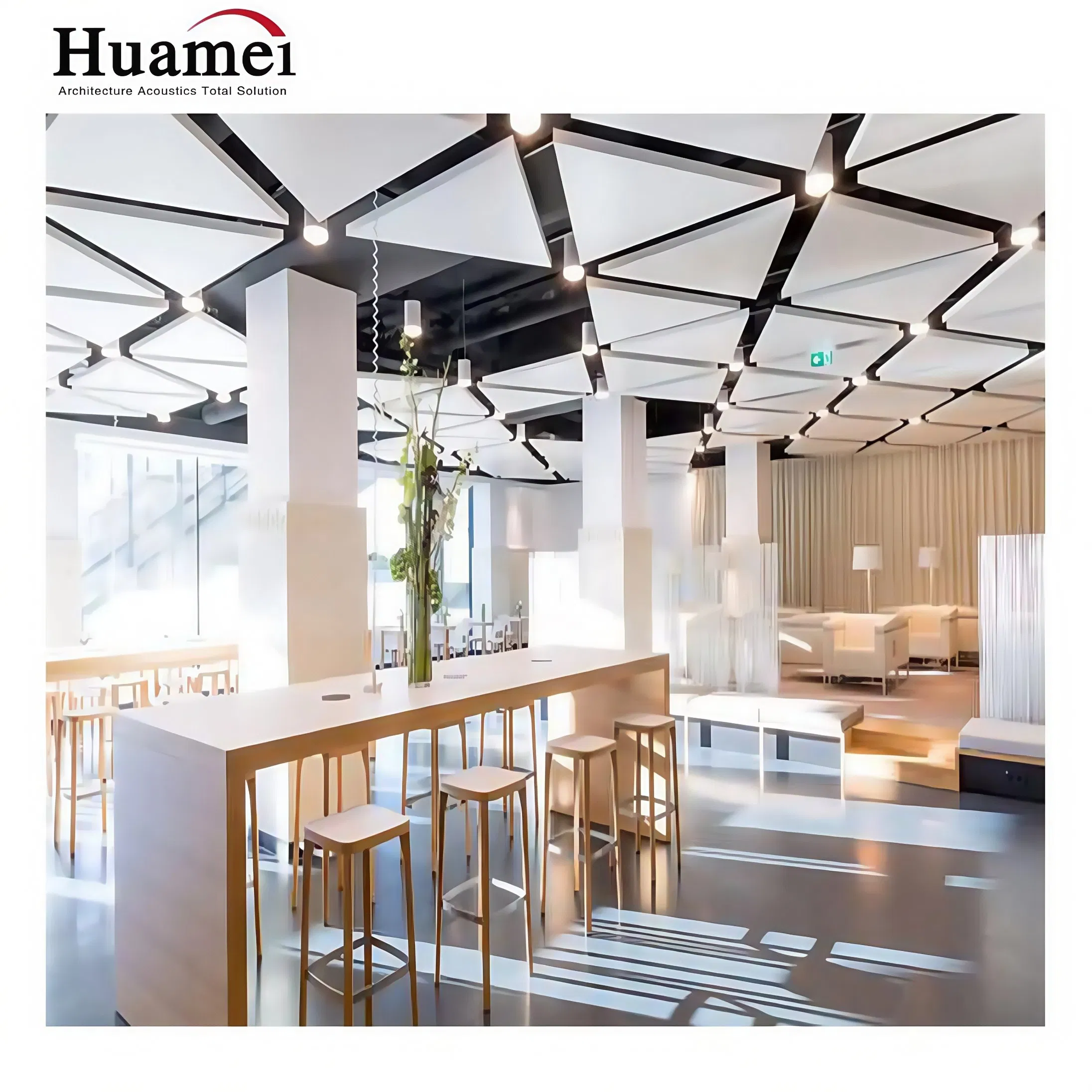 Sustainable Fiberglass Acoustic Clouds with 0.9 Nrc for Lively Talk