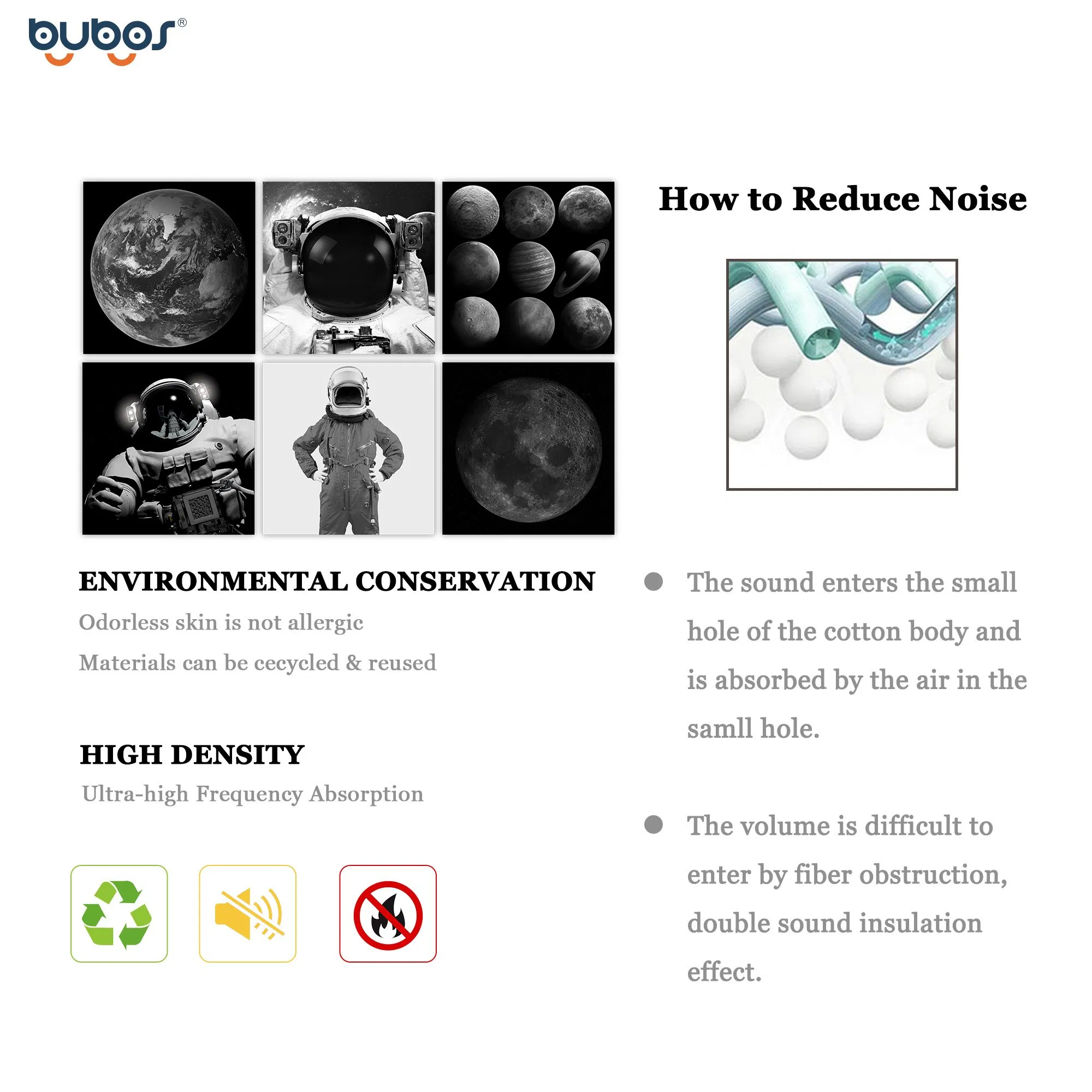 Bubos 9mm 3D Ceiling Wall Slat Wall Soundproof MDF Wall Wood Acoustic Diffuser Polyester Art Acoustic Ceiling Building Material Acoustic Panel