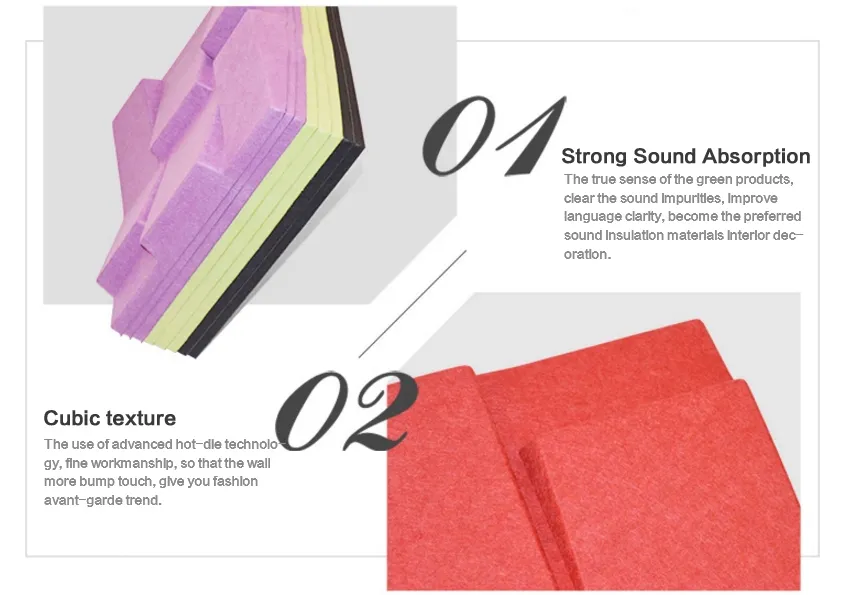 Eco Friendly Building Materials Decorative 3D Acoustic Panel