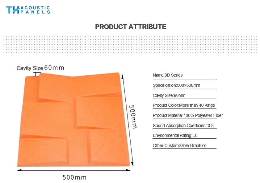 Eco Friendly Building Materials Decorative 3D Acoustic Panel