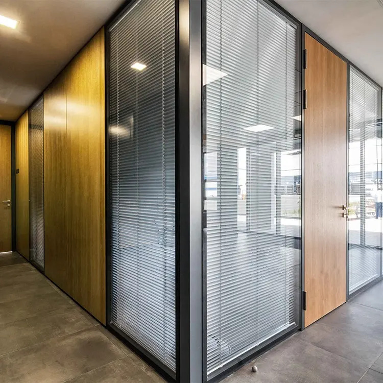 High-Grade Acoustic Isolation Office Wall Partition Interior Decorative Conference Room Division Glass Wall