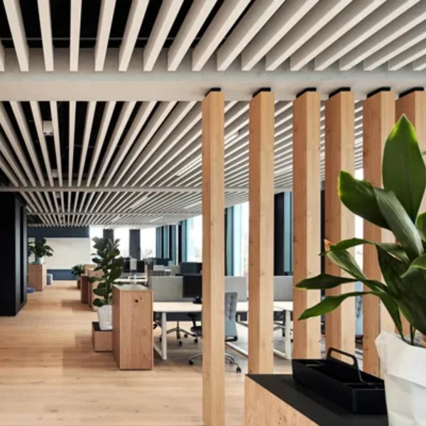 Foshan Manufacurer Custom Aluminum Baffle Ceilin Systems Project