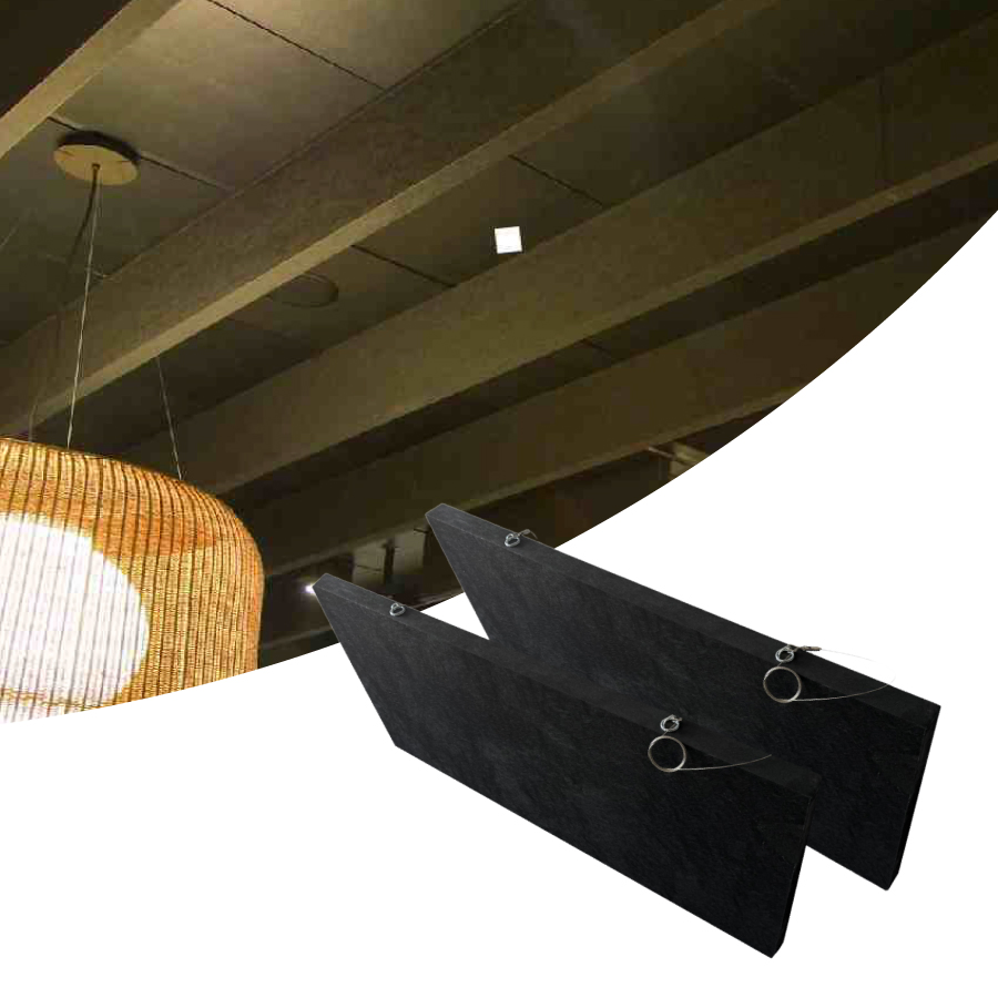Hanging Baffle Ceiling Acoustic Ceiling Panels Fiberglass Wool