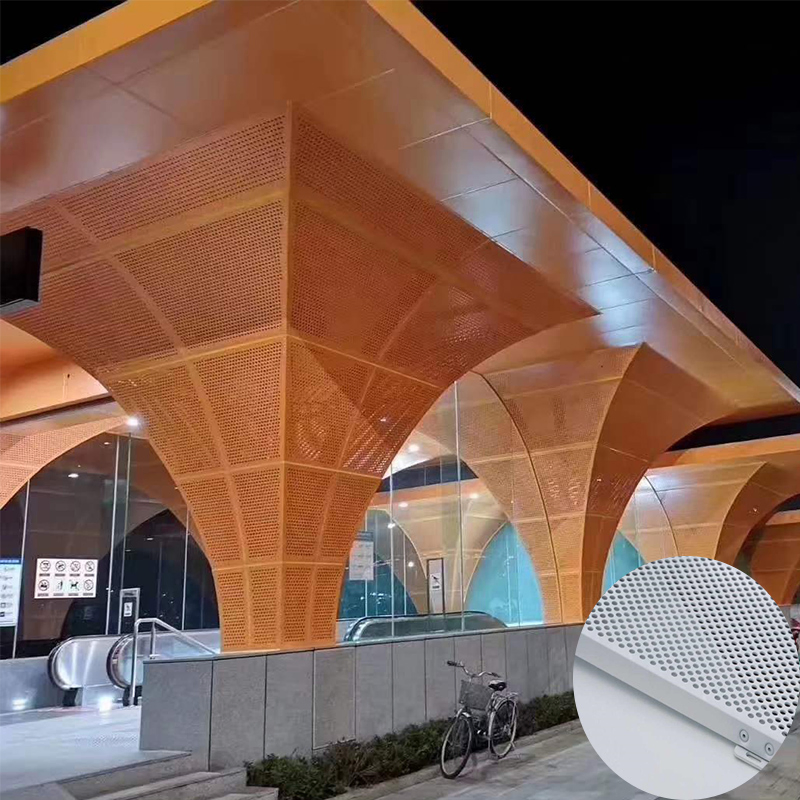 Decorative Laser Cut Metal Wall Cladding Interior Exterior Aluminum Acoustic Facade Panel