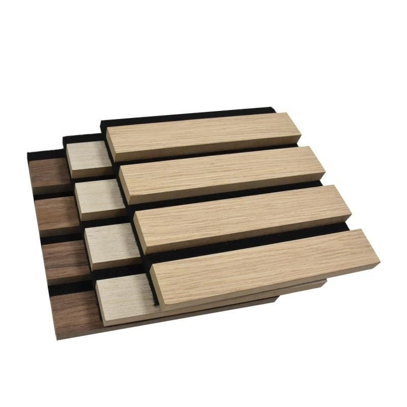 Durable Wood Veneer Covered Slats Acoustic Slat Panels for Soundproofing Wall