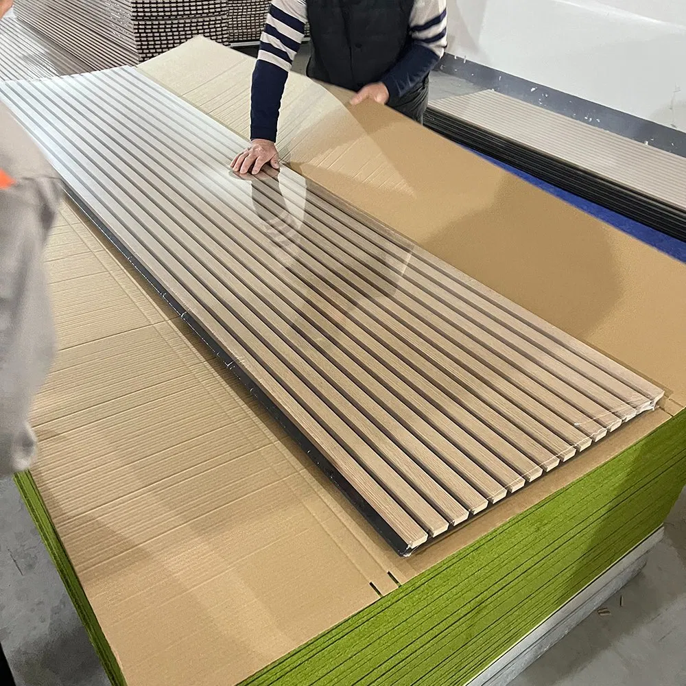 Vigor Wall MDF Polyester Akupanels Slatted Wood Acoustic Panels for Building Material