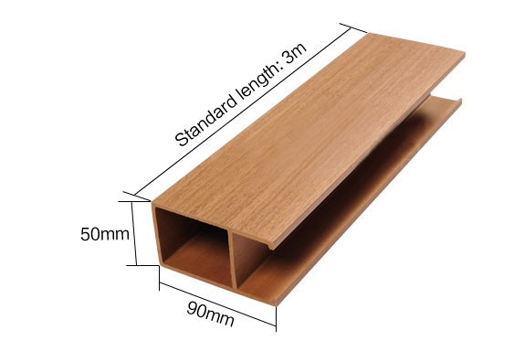 AG. Acoustic out Door Decor Material WPC Wall Panel Eco Wood Plastic Composite Flooring Square Tube Ceiling