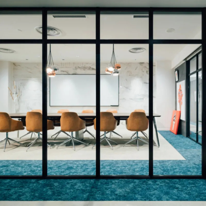 Customized Residential Office Tempered Glass Acoustic Partition Walls Interior