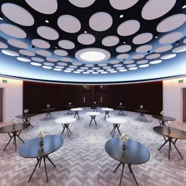 Fiberglass Circle Hanging Suspended Ceiling Acoustic Panels Acoustic Clouds