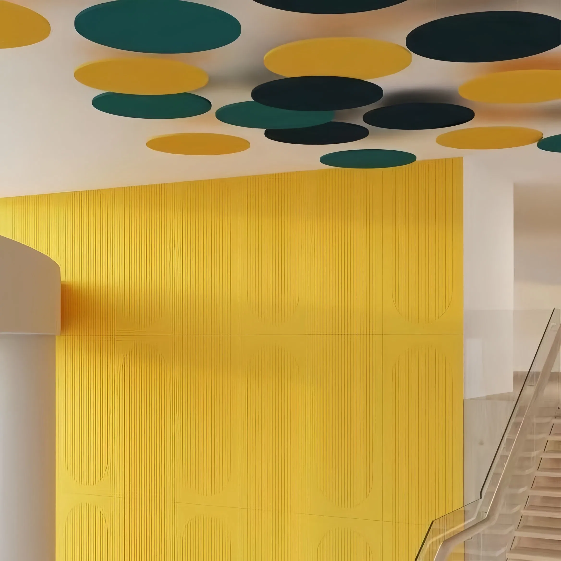 Seamless Pet Felt Acoustic Stretch Ceiling System with Integrated Sound Absorption Backing Modern Minimalist Look Effective Noise Reduction