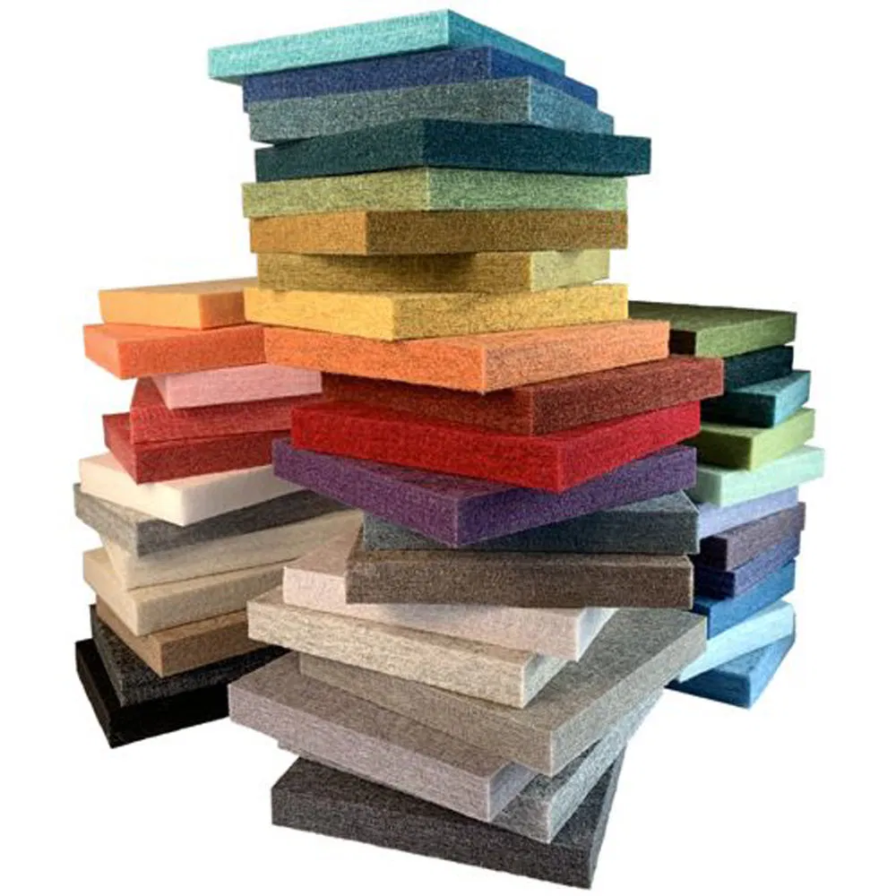 Quick Ship Building Decorative Wall Material 24mm Pet Felt Acoustic Panels Stock Colors Black White Grey Beige Fast Delivery Guarantee