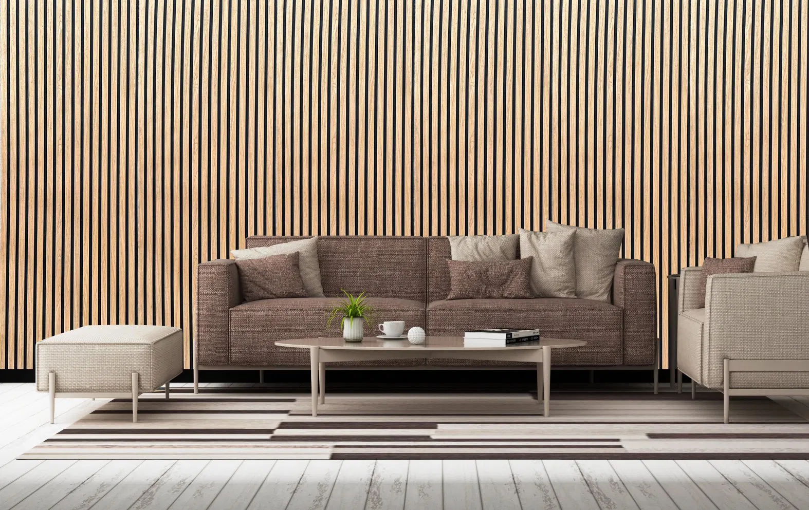 Th-Star Art Acoustic Panels Acoustic Foam 3D Wall Slat Soundproof Premium Acoustical Wall Panel Decorative Sound Absorbing Panel for Wall