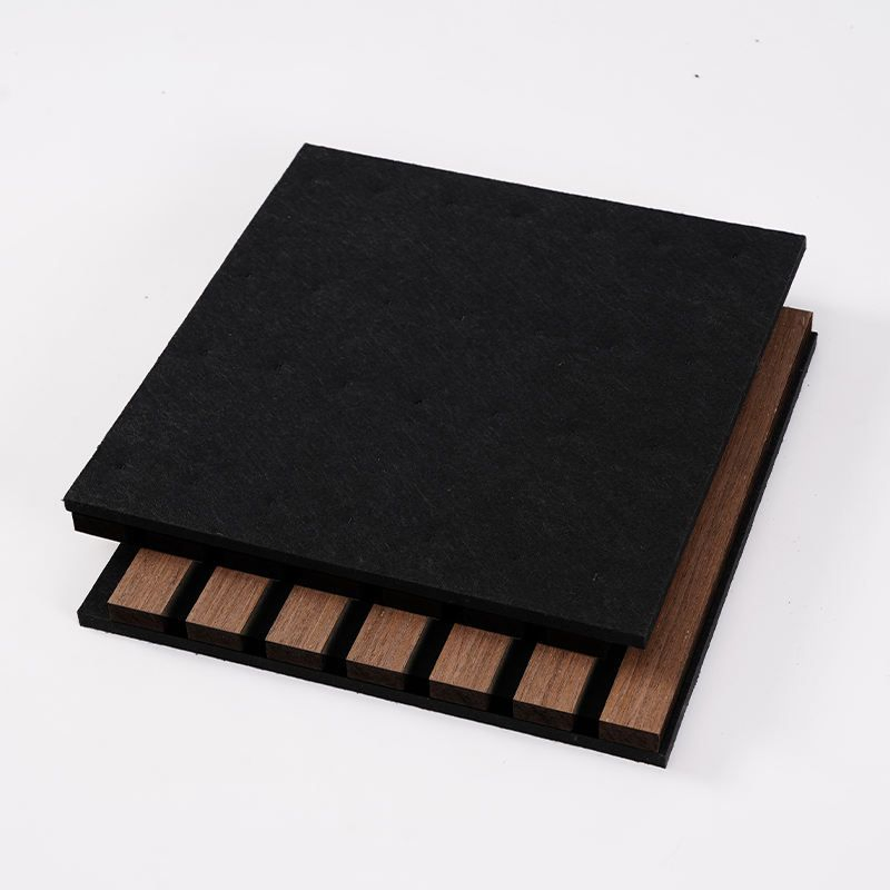 Slat Wood Panel MDF Composited Acoustic Wall Deco Panel Linear Timber