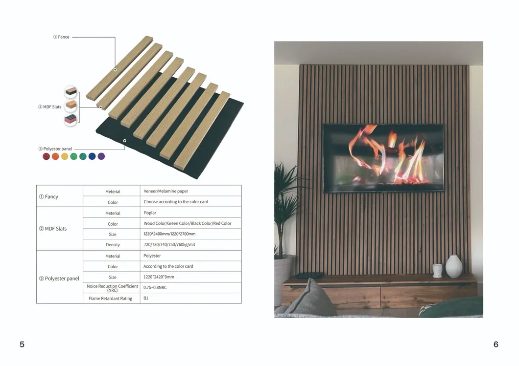 Wood Slat Panel Acoustic Board