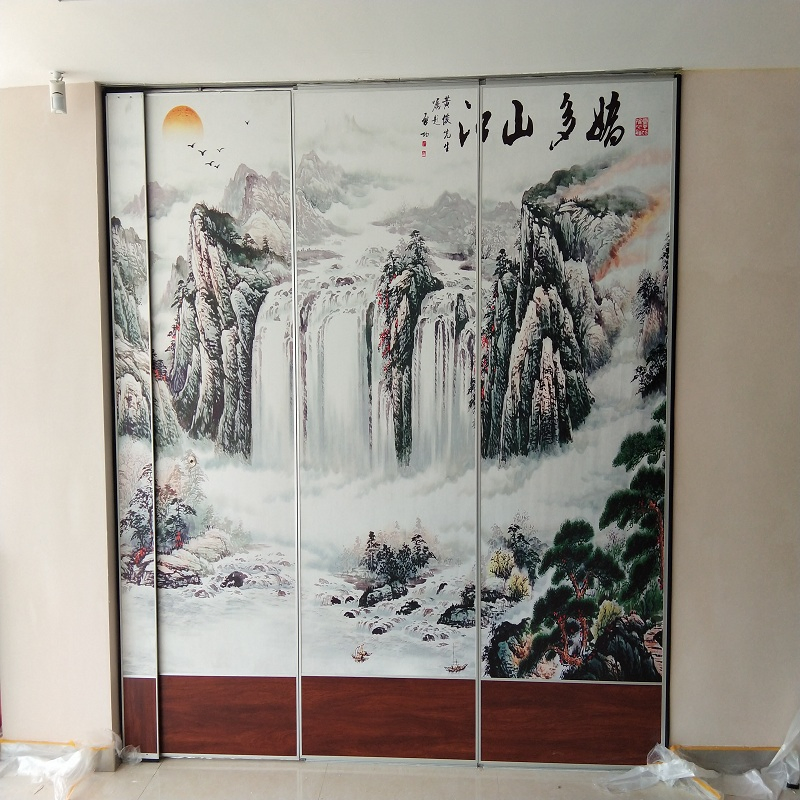 Multi Color Hotel Acoustic Movable Sound Proof Operable Walls / Restaurant Partition Wall