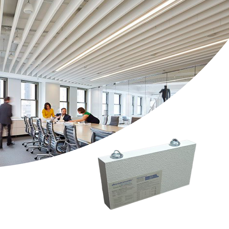 Hanging Baffle Ceiling Acoustic Ceiling Panels Fiberglass Wool