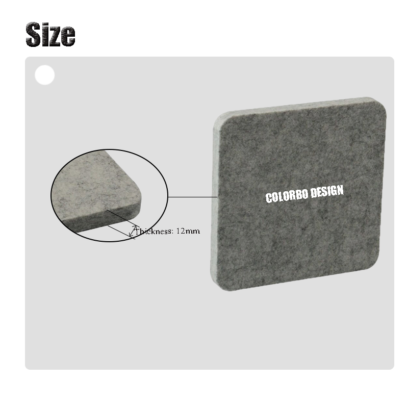 Custom Grey Polyester Fiber Acoustic Panel for Restaurant / Cafe / Office Soundproofing