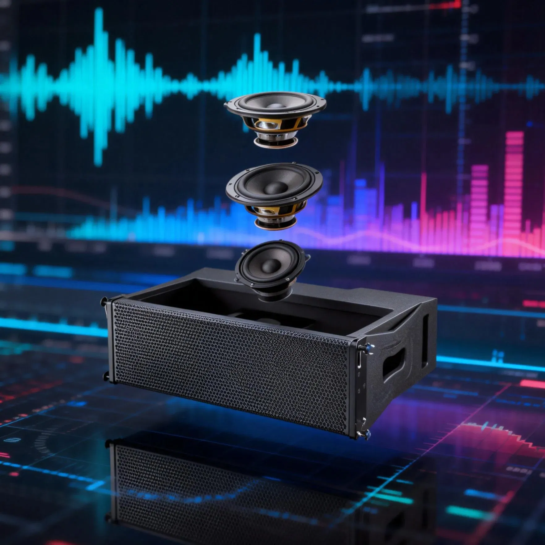 High-Performance Dual 12-Inch Compact Wide-Dispersion Line Array Professional Sound System for Medium-to-Large Venues with Precision Tuned Professional Audio