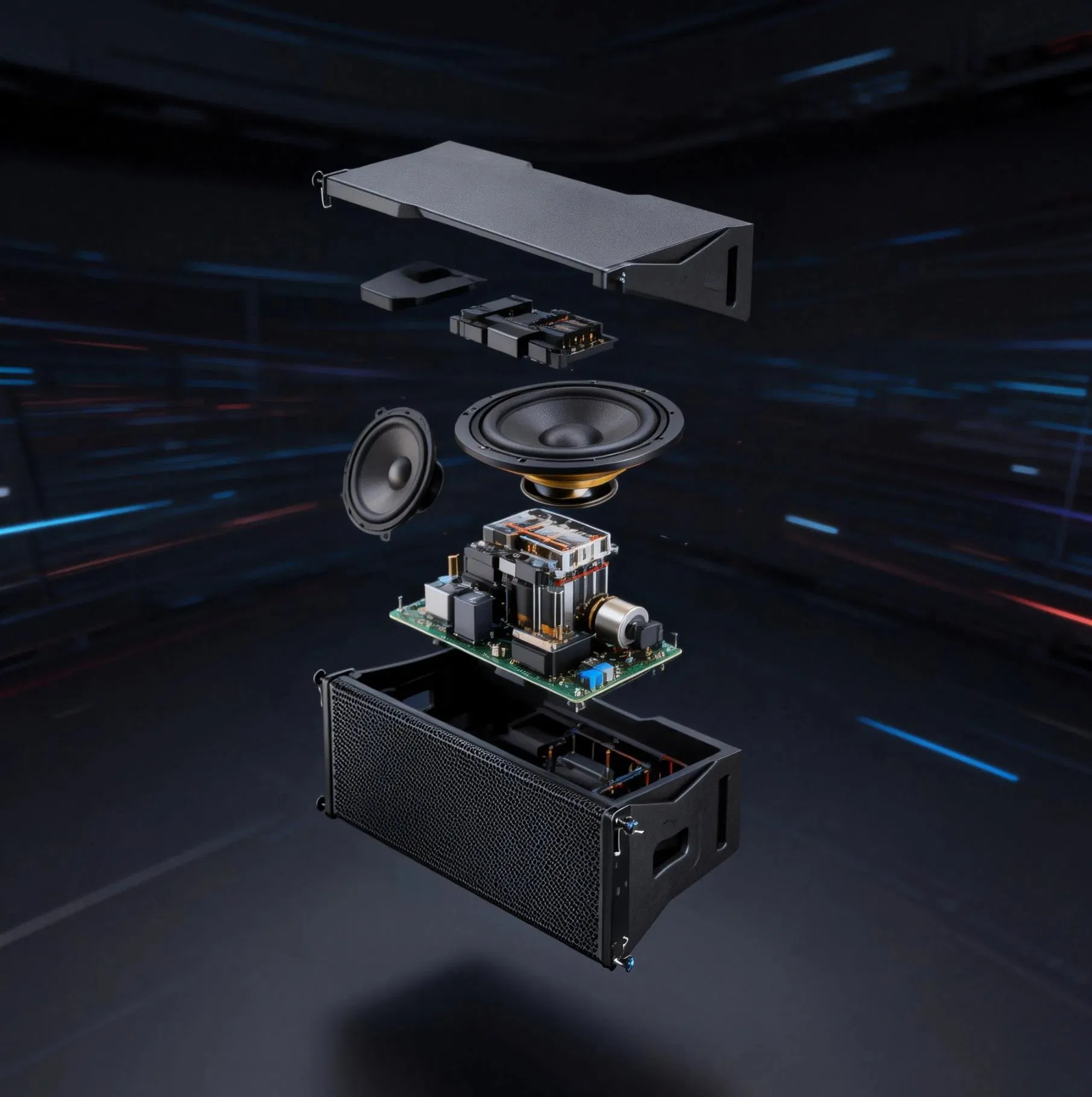 High-Performance Dual 12-Inch Compact Wide-Dispersion Line Array Professional Sound System for Medium-to-Large Venues with Precision Tuned Professional Audio