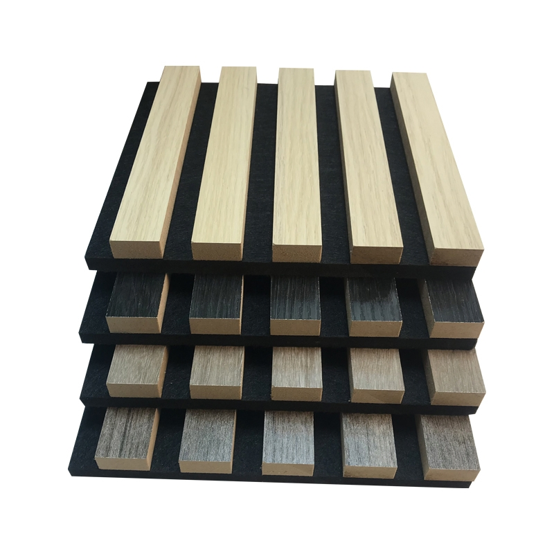 New Technology Ribbon-Shaped Wood Veneer Acoustic Slat Panels for Comfortable Home Design