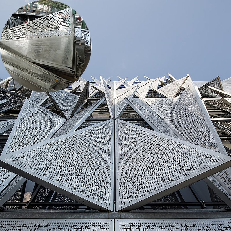 Decorative Laser Cut Metal Wall Cladding Interior Exterior Aluminum Acoustic Facade Panel