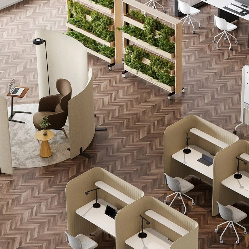 Fire-Retardant Polyester Fiber Acoustic Panels Commercial Interior Design