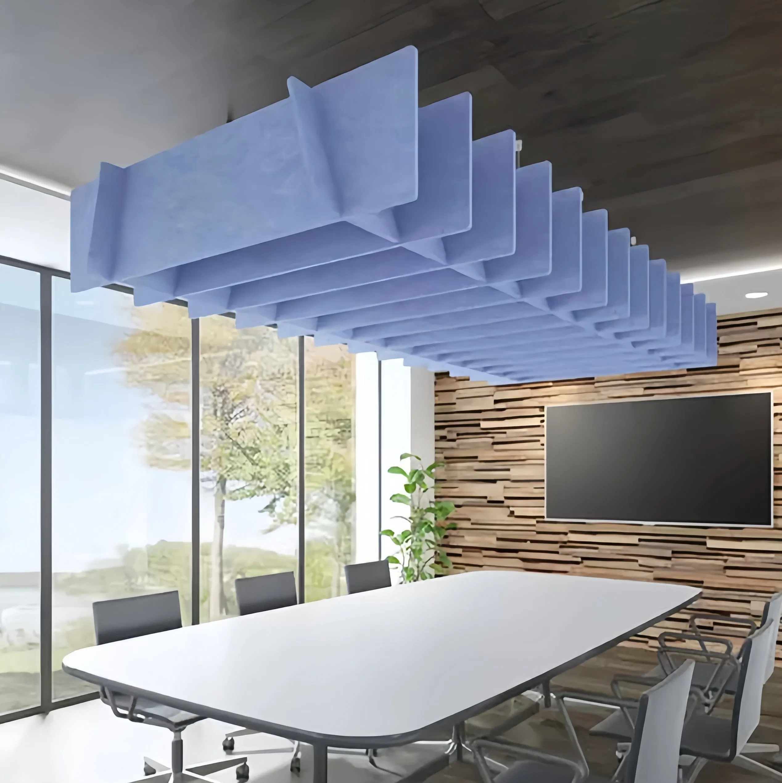 Heavy-Duty Pet Felt Acoustic Ceiling Panels for High Impact Areas Industrial Settings Workshops Manufacturing Facilities Durable Noise Control