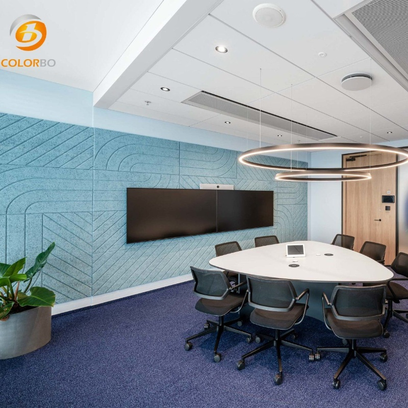 V Groove Environmental Protection Wood Wool Sound Insulation Board